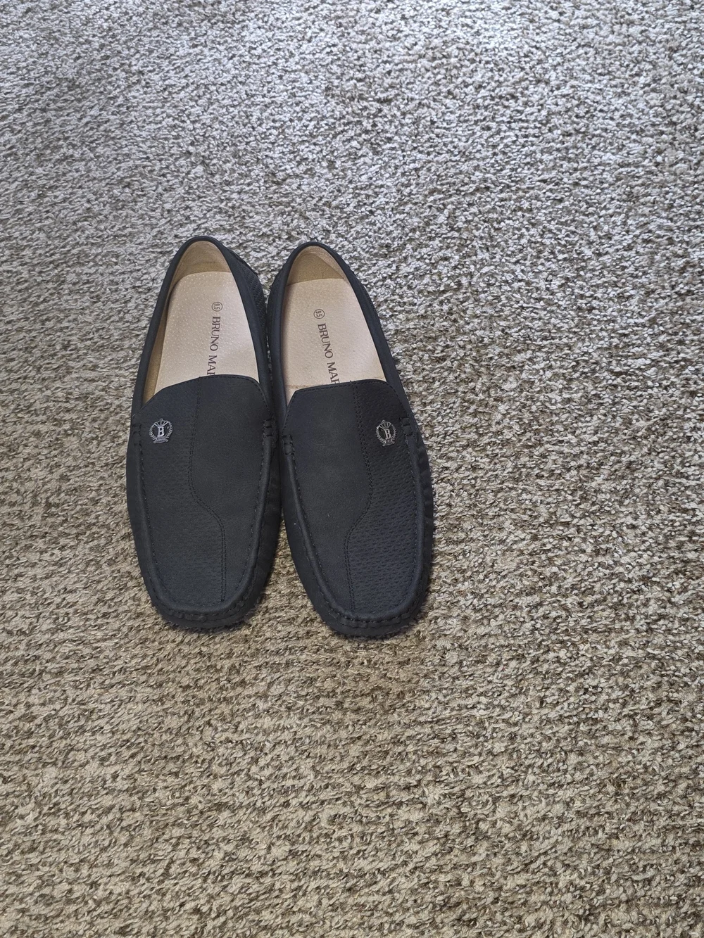 Bruno Marc Men's Black Slip-On Driving Loafers